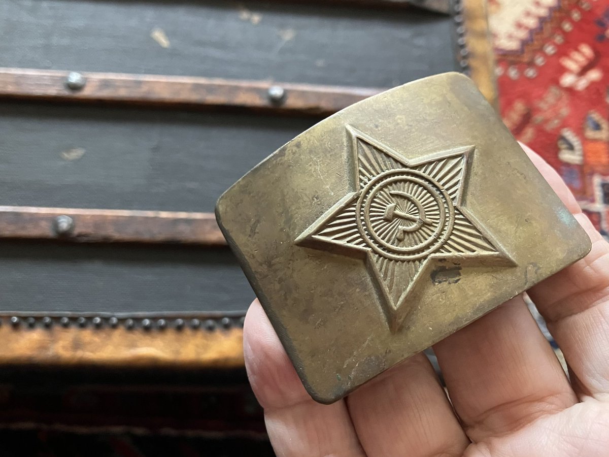TrueFactsStated's tweet image. I bought this belt buckle from a hungry ex soldier at a flea market in Moscow. #wewon