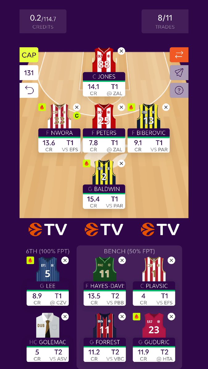 billykoraci's tweet photo. @Axooooont What do you think, should i put jones and trentt or avramovic and kabengele? https://t.co/gPnlLjqhOx