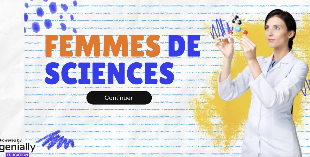 👩‍🔬🧪FEMMES DE SCIENCES🧪👩🏽‍🔬
Trois jours de travail pour présenter un défi pour la rentrée en EDD autour des femmes qui font la Science. 
Défi proposé à l’ensemble des classes. 
Activité engageante, non chronophage et ludique. 

view.genially.com/697a039db02a0b…