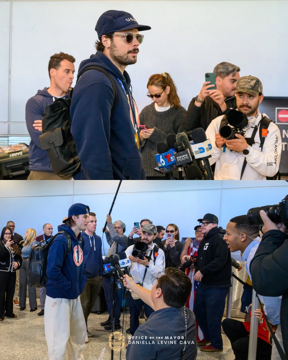 MayorDaniella's tweet photo. Home of the brave. Home of champions. 🇺🇸🏒🥇

So proud to welcome Team Hockey USA to Miami-Dade. https://t.co/NTXw194i3C