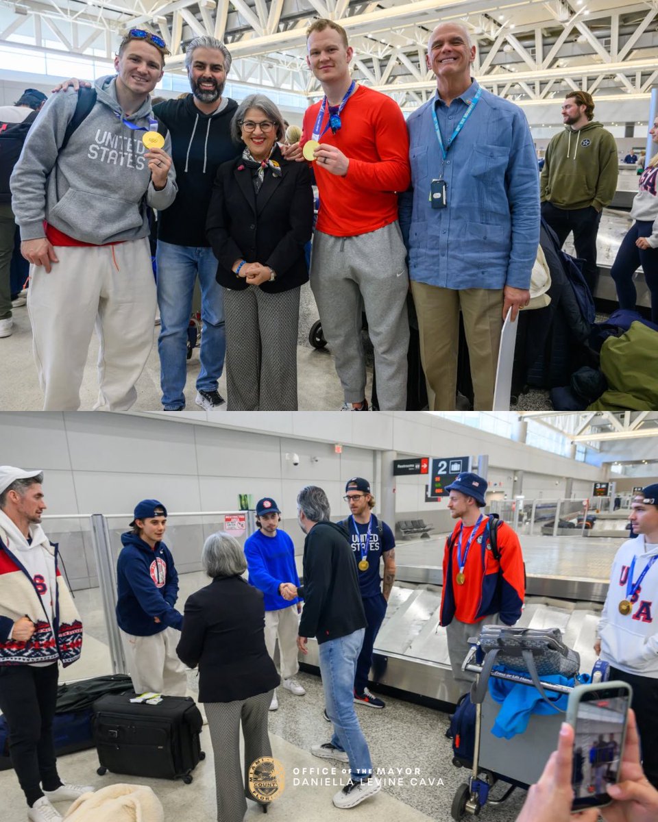 MayorDaniella's tweet photo. Home of the brave. Home of champions. 🇺🇸🏒🥇

So proud to welcome Team Hockey USA to Miami-Dade. https://t.co/NTXw194i3C