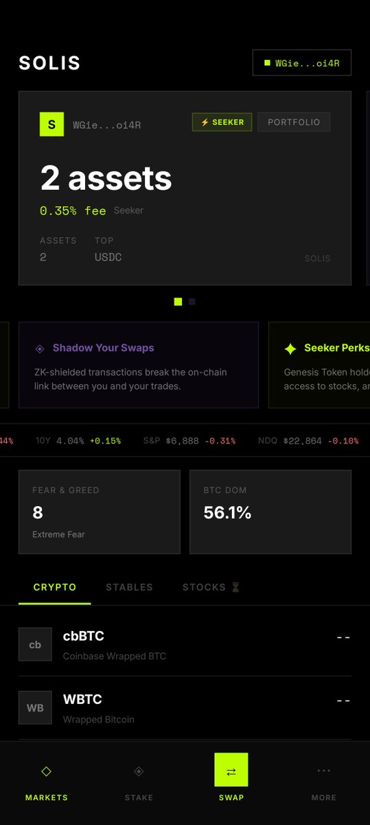altheiaAI's tweet photo. Tokenized Markets with Seeker benefits.
mobile version coming soon.
Check out our directory and planned features.
https://t.co/1cGBI3PEl5
#privacyswaps
#tokenizedmarkets
#solana https://t.co/xHdhB7LJCC