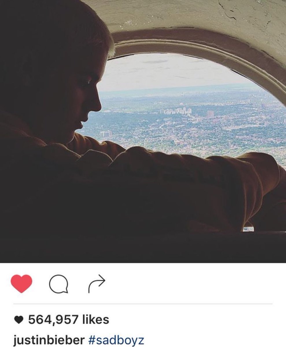 catalogging's tweet photo. Justin Bieber using the hashtag ‘sadboyz’ (2016) https://t.co/AeobkJrDoJ