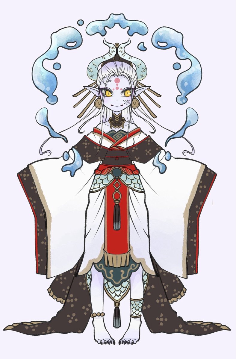 同じキャラで初めて描いたのと最後に描いたのを比較 蛇神さん 2024←→2025