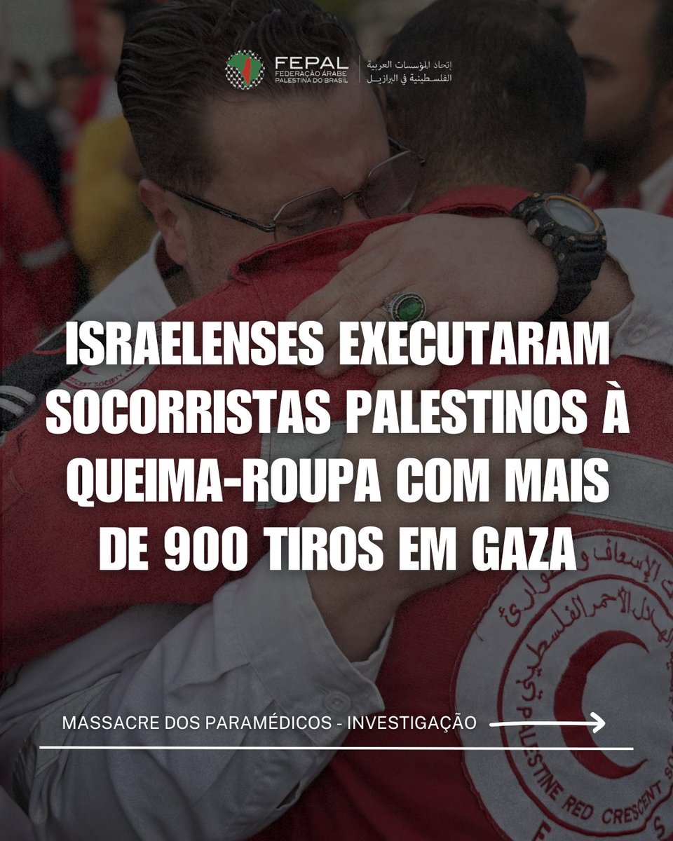 INVESTIGAÇÃO: Israelenses executaram trabalhadores humanitários palestinos à queima-roupa com mais de 900 tiros em Gaza 

Uma reconstrução minuto a minuto do "Massacre dos Paramédicos" pela Earshot e Forensic Architecture constatou que soldados israelenses dispararam mais de 900