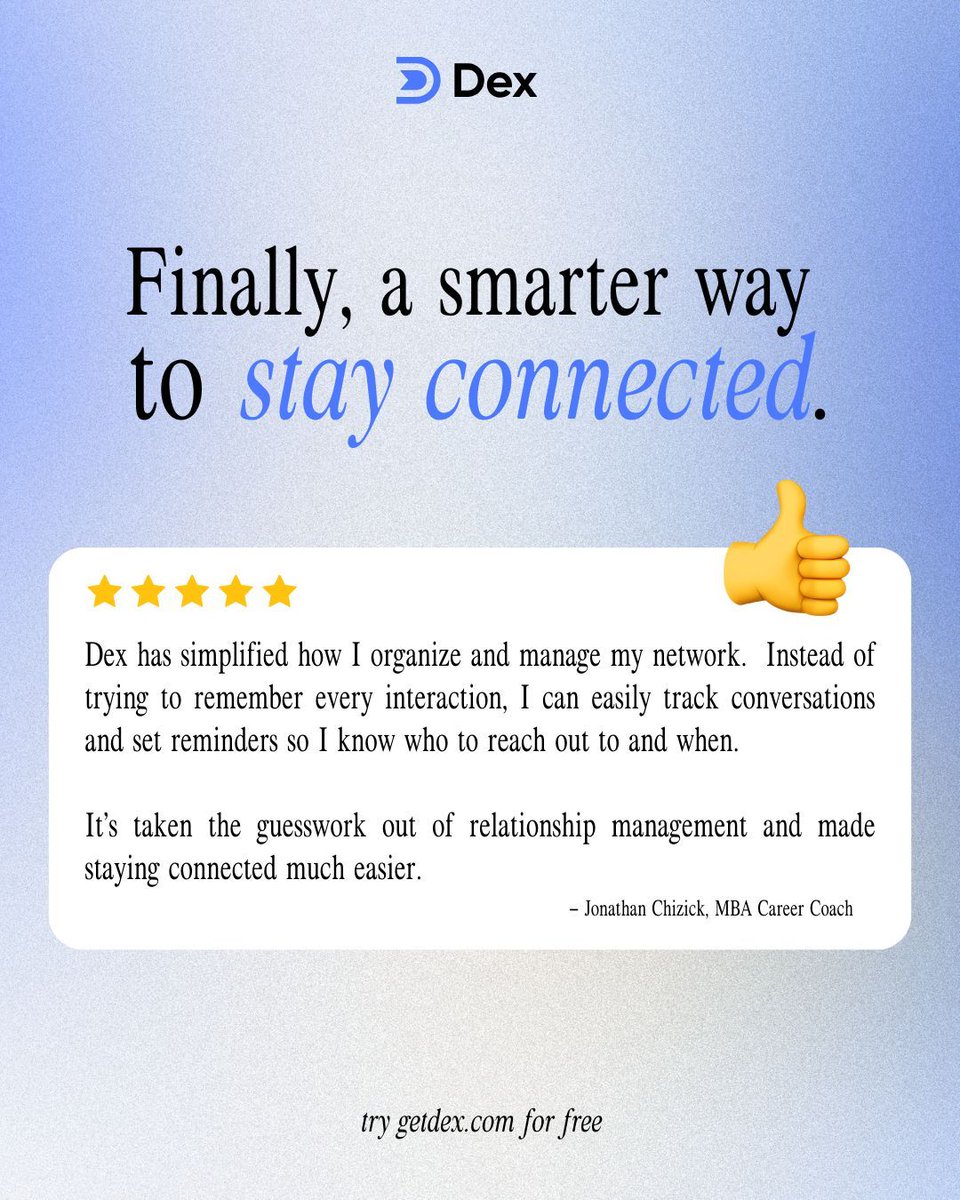 Dex Personal CRM tweet media