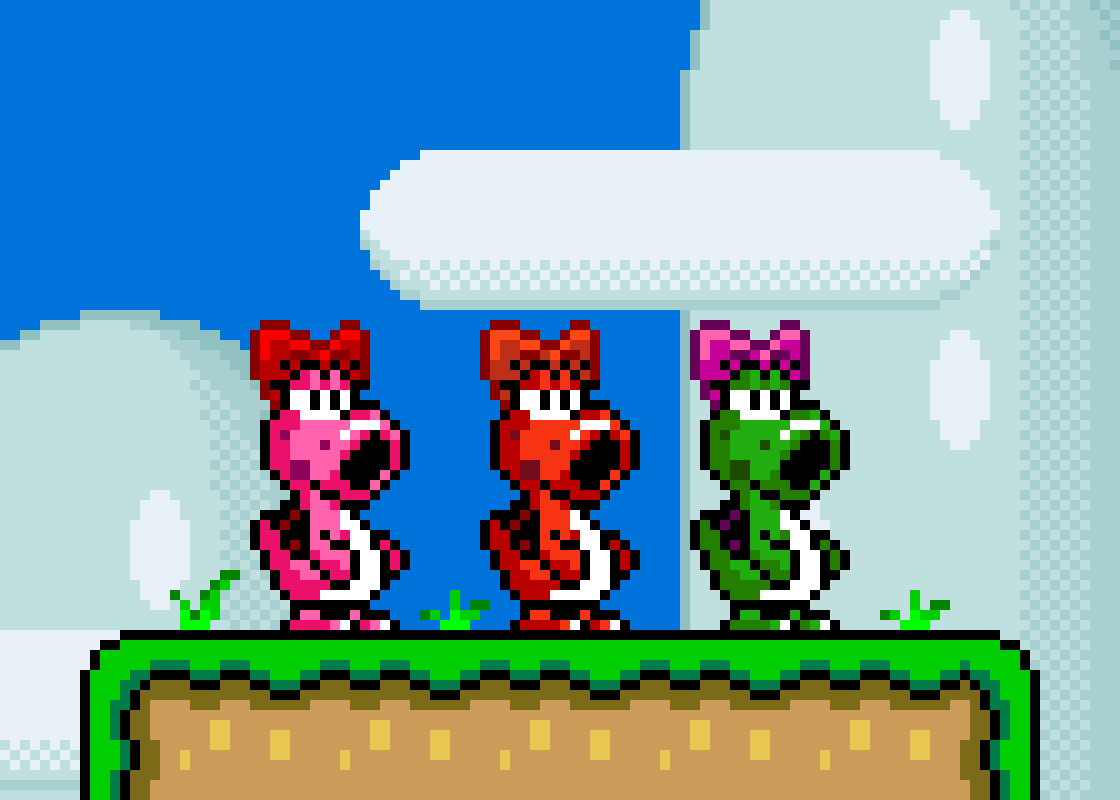 Birdo and her two evil sisters