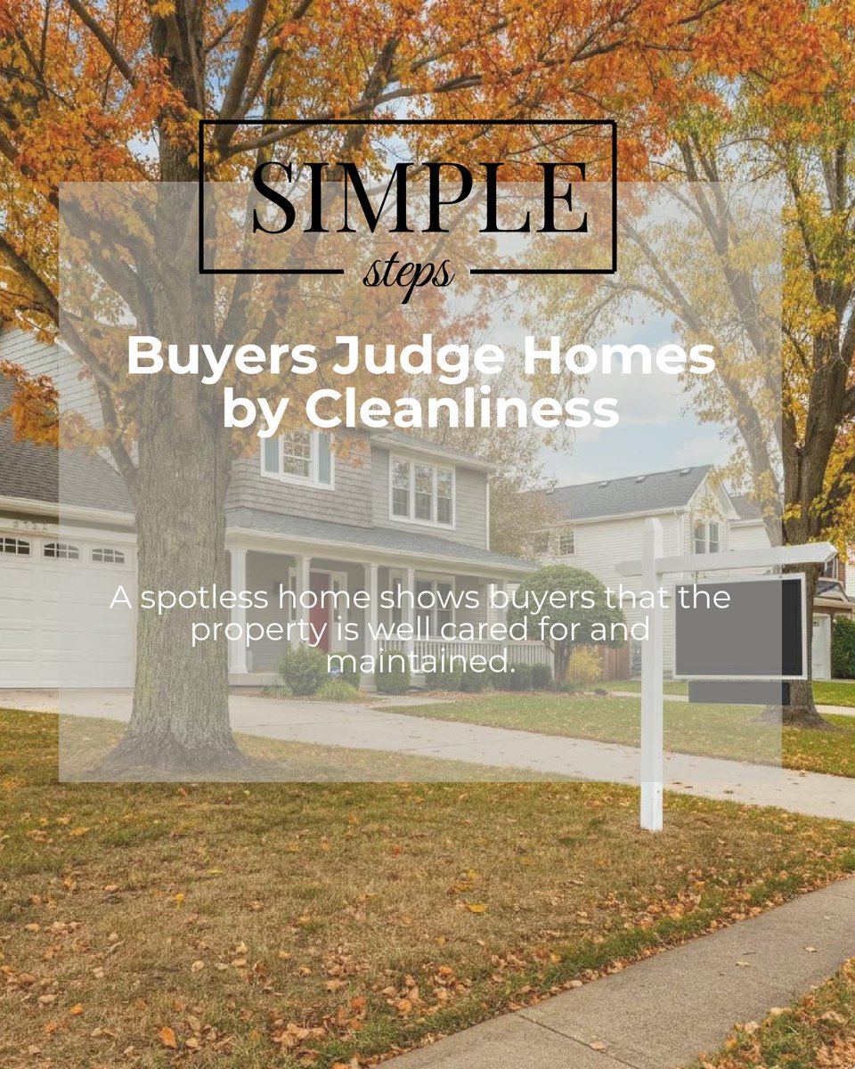AlekPloetz's tweet photo. Buyers equate a spotless home with a well-maintained property. Deep clean inside appliances and scrub grout until it looks new to signal quality. 🧼

What’s the first thing you notice during a tour? https://t.co/Lxeeg3T8eT