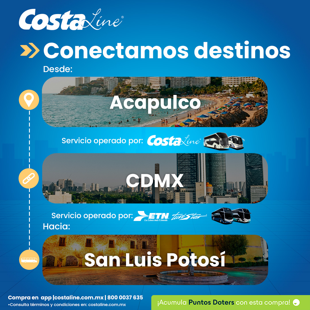 💙🚌 Porque el confort también importa al viajar
De Chilpancingo a San Luis Potosí con ETN Turistar Lujo.
🎟️ Boletos disponibles en taquilla.