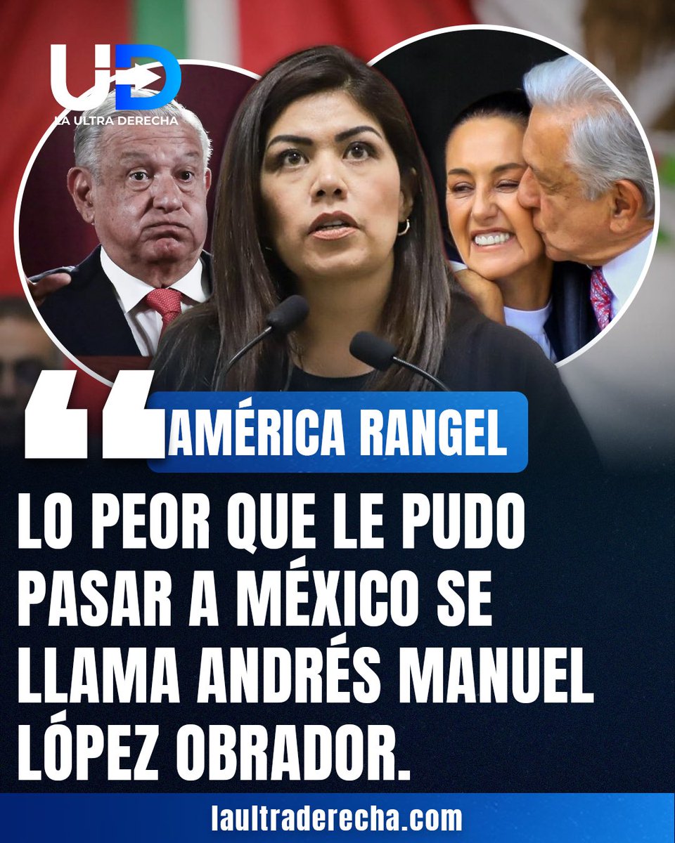 LUltraDerecha's tweet photo. 🇲🇽|🚨¡VIRAL! La diputada de derecha, @AmerangelLorenz, lanzó un señalamiento contundente contra el expresidente de México al responsabilizarlo del deterioro nacional a manos del crimen organizado. 

“Lo peor que le pudo pasar a México se llama Andrés Manuel López Obrador”. https://t.co/8ON70iOfFb