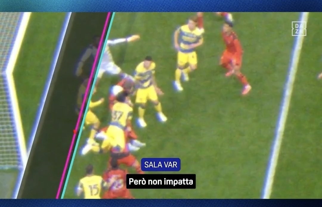 MrRuggeri0's tweet photo. Ragazzi, oltre a blocco e fallo c'era pure fuorigioco di Ondrejka che è sulla possibile traiettoria di un eventuale tuffo di Maignan. Per fortuna Pairetto ha ribadito tutto agitato che l'OFR non valeva per il fuorigioco perché boh. https://t.co/kH1MMWsI6D