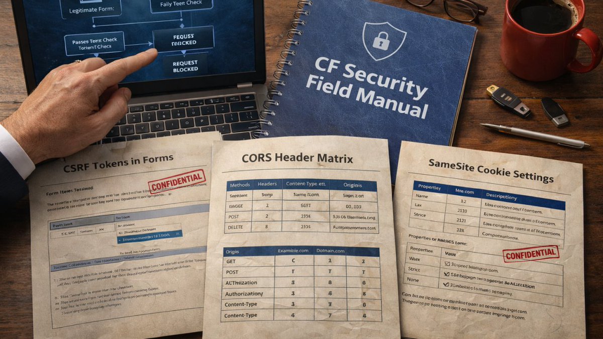 CSRF, CORS, and SameSite: Securing CF Forms and APIs

One does not simply post a form without a token. If your ColdFusion forms and APIs touch customer data, getting Cross‑Site Request Forgery, Cross‑Origin Resource Sharing, and SameSite cookie settings right is the difference