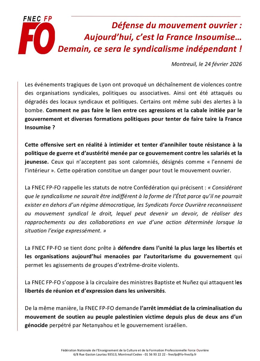 FNEC FP-FO tweet media