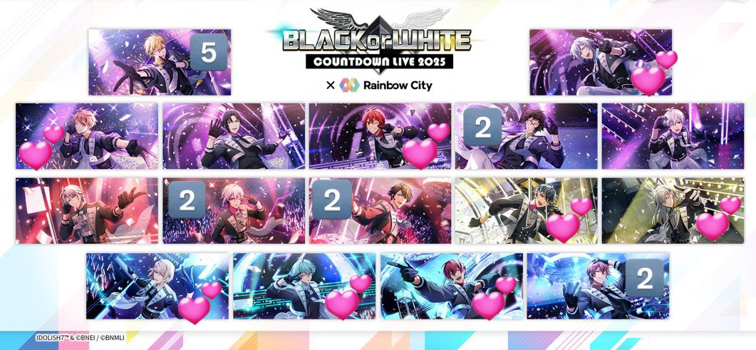 交換】アイドリッシュセブン アイナナ ブラホワ BW 2025 Rainbow City
