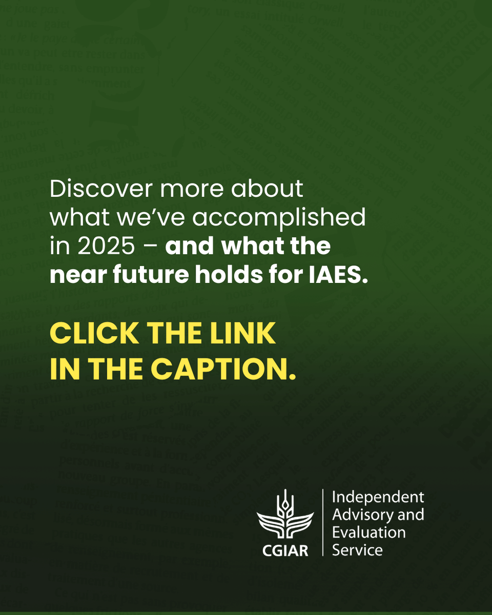 CGIAR Independent Advisory and Evaluation Service tweet media