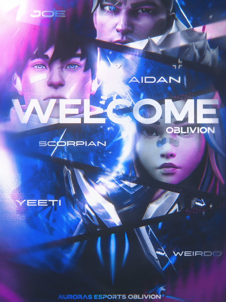 Auroras_Esports's tweet photo. 🔴BIG ANNOUNCEMENT 🔴

Auroras Esports is officially expanding!

We’re proud to announce that we are taking another roster under our org. Previously competing under Overlords Esports as Underlords, they will now be rebranded as Auroras Oblivion

Auroras Oblivion becomes our 5th team under Auroras Esports. For the remainder of AEL Season, they will continue competing under the name Underlords. 

Roster: 
Duelist: @aidmadeitval  
Initiator: @JoeChilln  
Smokes: @AWeirdoInASuit  
Sentinel: @yeetiwnl  
Flex/IGL: @Scorpian_val  
Coach: @SaxieViking   
Welcome to the family! 
#AurorasEsports

Art by: @silence_GFX