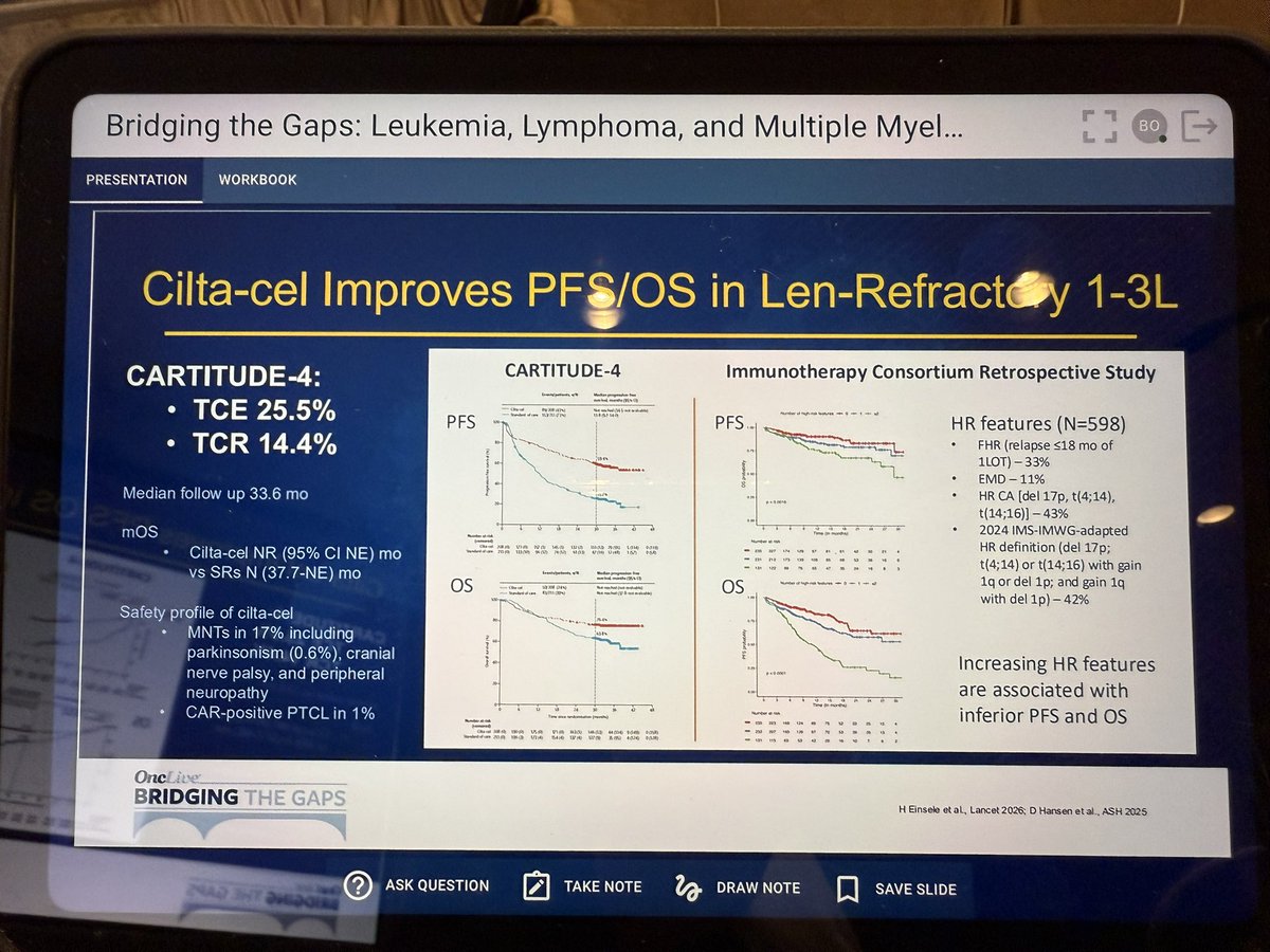 Myeloma_Doc's tweet photo. Dr Diana Cirstea speaking on CAR T-cell Therapies in Triple-class Refractory Multiple Myeloma at the #OncLive Bridging the Gaps: Leukemia, Lymphoma, & Multiple #Myeloma, February 24-25,2026. https://t.co/U31hjyMgWE