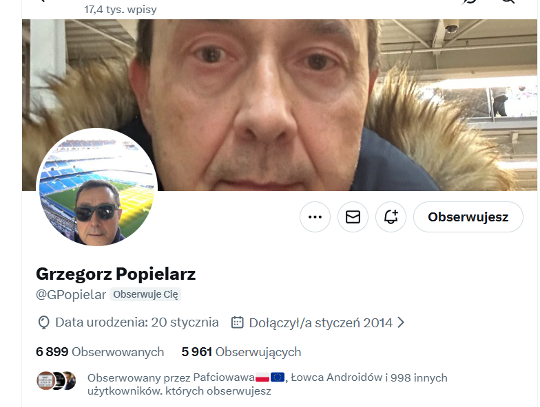 UWAGA‼️Pisowski troll‼️
Wielu naszych ludzi go obserwuje, bo skorzystał z akcji wspierania małych kont. Ale to prawicowe trollisko, które właśnie wylazło z ukrycia i zaczęło kąsać.
Mowa o <a href="/GPopielar/">Grzegorz Popielarz</a>