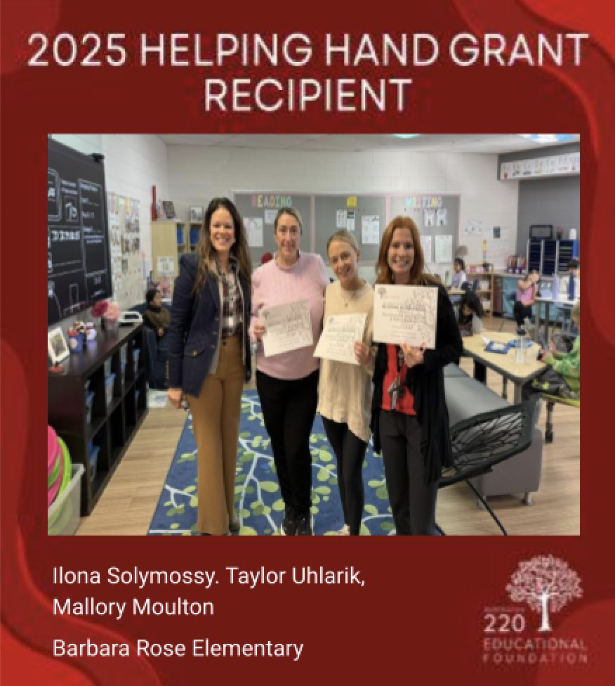 Barrington220EF's tweet photo. Congratulations Rose staff on your Helping Hand Grant for SEL Picture Book Clubs.
We applaud your goal to provide students with meaningful opportunities to explore, discuss, and practice important SEL skills such as cooperation and honesty through age-appropriate literature. https://t.co/ahRHBuaEDI