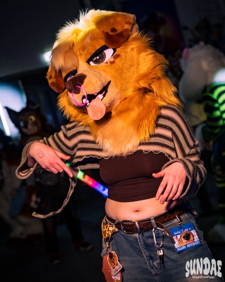 NeapolitanPubby's tweet photo. My fav quirked up white girl @sodayeena 

#furry #fursuit #scotiacon2026 https://t.co/KpXlzeKYfp