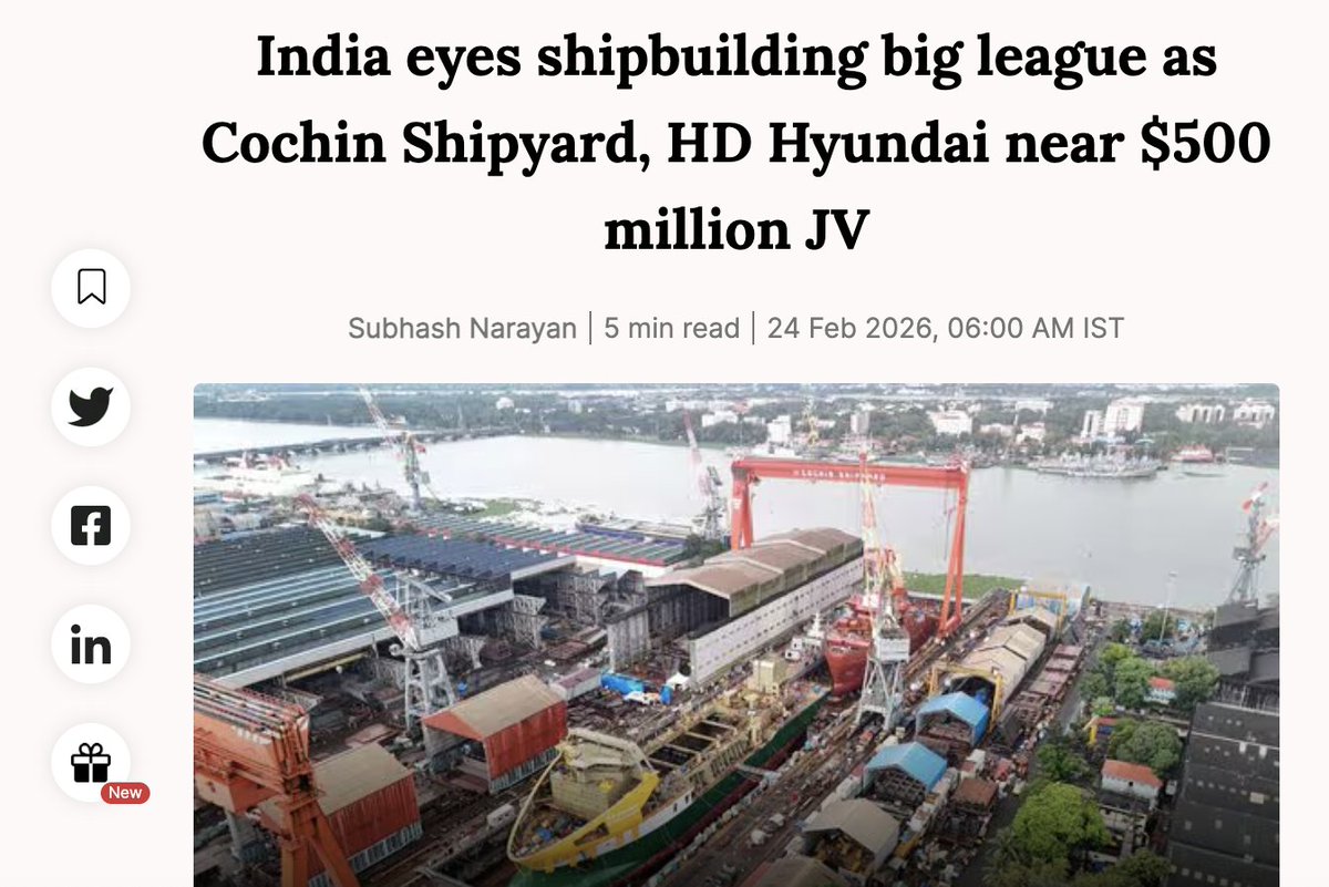 xvi_harley's tweet image. #Shipbuilding is the sub part of defence that hasn't even started the run

The largecaps are already popular

Look at the small, microcaps, proxies in the space

to find deep value, future winners

Shipbuilding can do wonders in 2026,2027 and beyond

#rappid #krishnadef