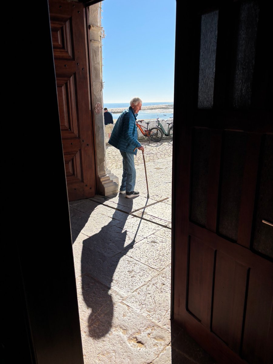 dolphinsands's tweet photo. In Portugal this week with my father. now 95, after the sun came out. https://t.co/6kGkaYpM8n