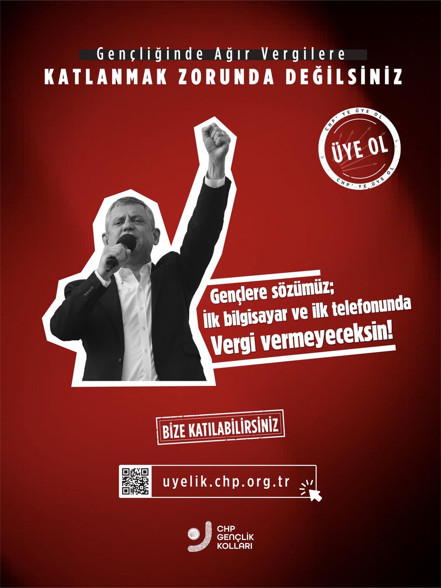 chpgopgenc's tweet photo. Gençliğinde ağır vergilere #KatlanmakZorundaDeğilsiniz

Gençlere sözümüz; ilk telefon ve bilgisayarında vergi vermeyeceksin!

https://t.co/kv80iKWL6g https://t.co/QOiDBFOtjD