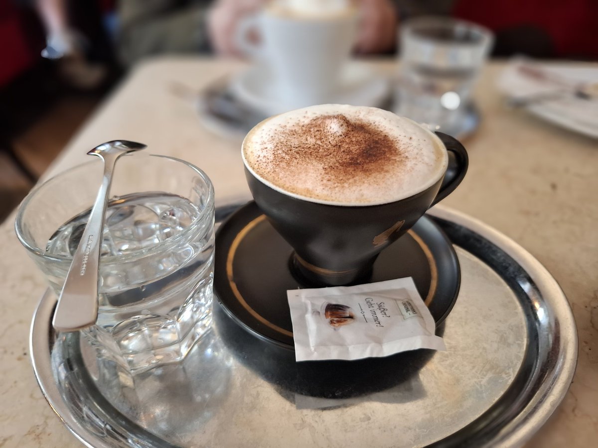 シャンパンとエッグベネディクトを朝から頂く業務の5日目。
宮殿の様なホテルから移動。
昨年亡くなった父の大学🇯🇵後輩(在ウィーン50年以上!)の方と2年ぶりに再会。1989年のウィーン初訪問以来大変お世話になっております。
80歳を超えても36年前と至って変わらず、お元気で何よりです。