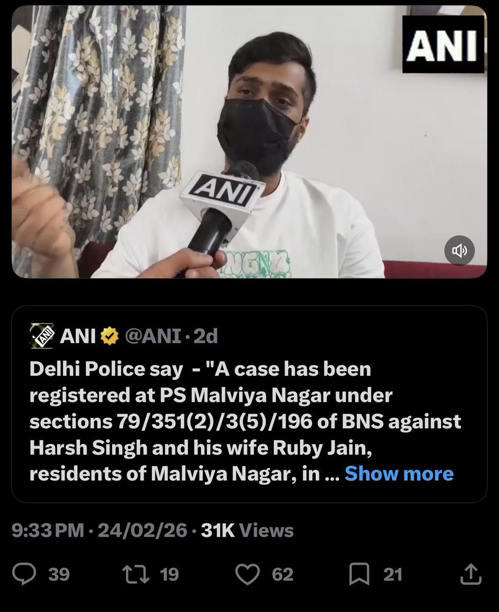 Saurabh_MLAgk's tweet photo. BJP Govt’s Ecosystem &amp; Fake Narrative exposed because this Accused is not absconding , he is giving byte on ANI 

Is  @CPDelhi is lying that’ accused is absconding ?

CM of Arunachal Pradesh is lying that accused is absconding ? https://t.co/mW7BzedIhY