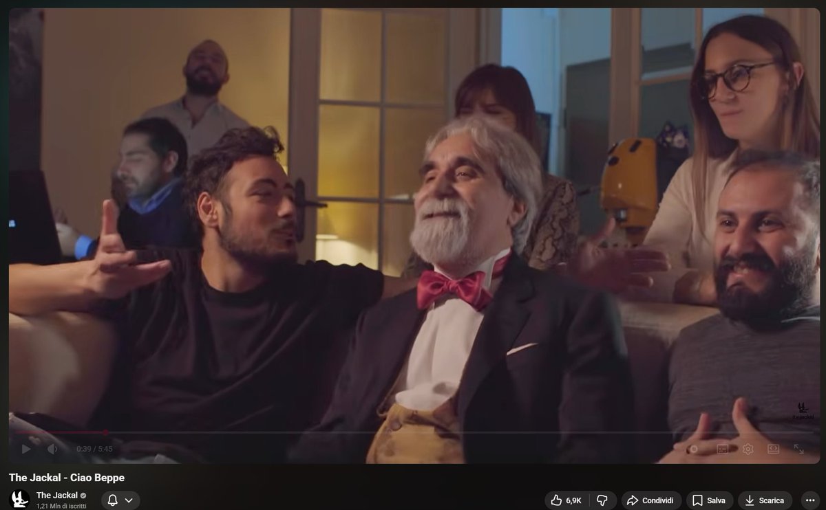 Appena visto il video tributo a Beppe Vessicchio.

 In una Napoli di Rita de Crescenzo, Gomorra e Geolier siate sempre The Jackal.  Grazie.

youtube.com/watch?v=cwUVQH…