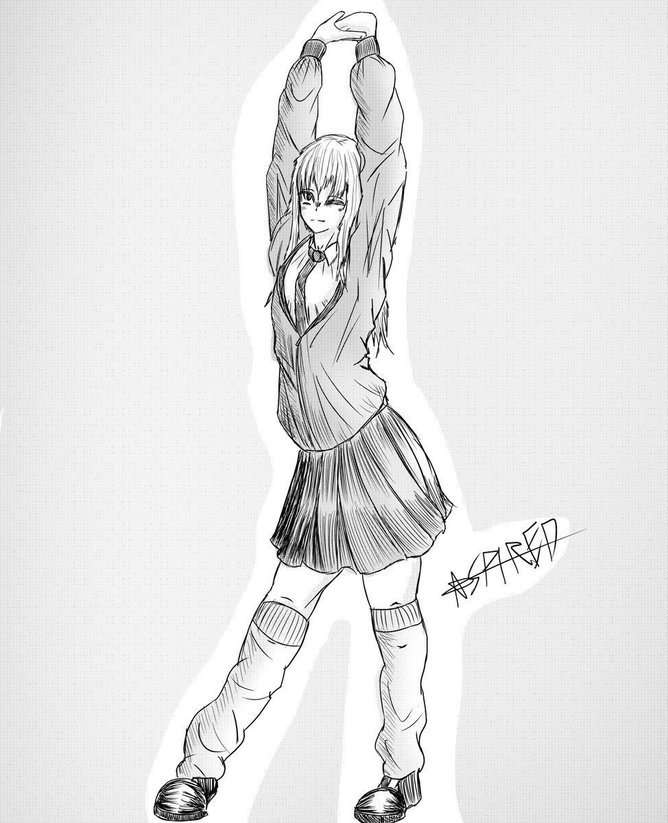 I can't draw backgrounds yet... :D
#rkgk #artmoots #mangaart #animeart