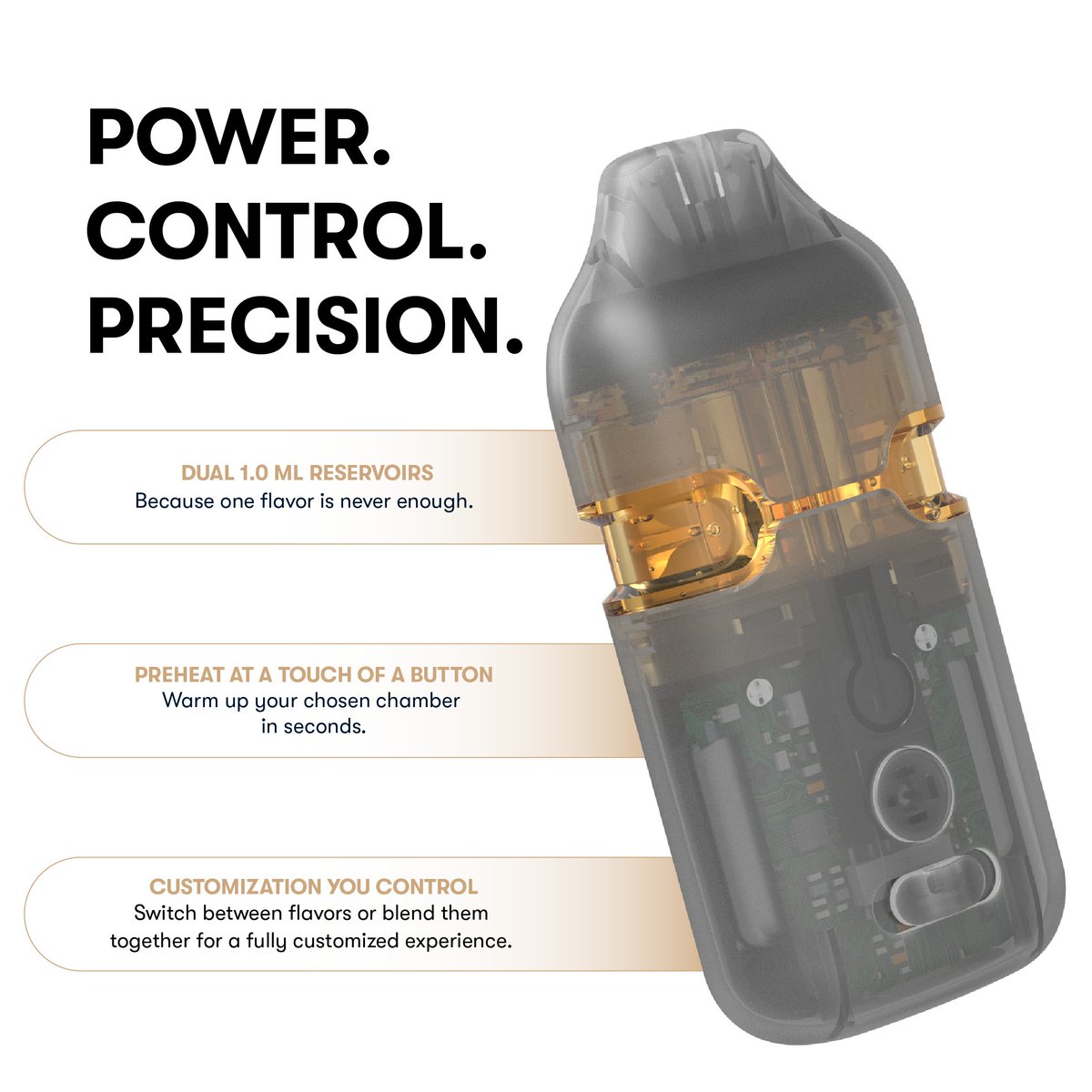 GreenTankTech's tweet photo. Why choose one flavor? 

With the GT FUSE, you can switch or blend flavors in seconds - putting total control in your hands.🚀

#GTFUSE #Greentanktech #VapeTechnology #CannabisHardware #FlavorControl  #HardwareInnovation #B2BTech https://t.co/AHmrNrsaU7