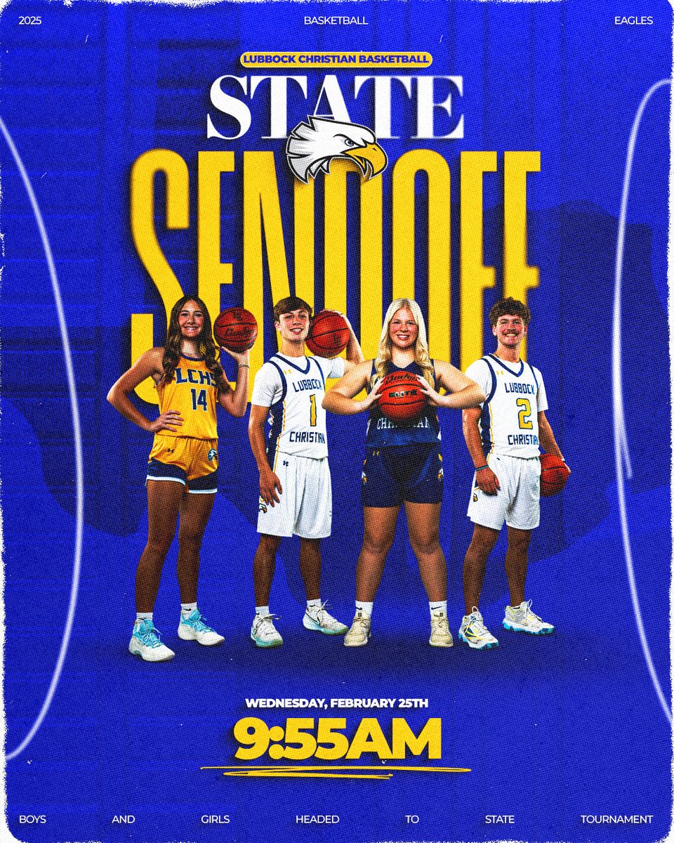 LCEagleBball's tweet photo. 4️⃣Years in a row sending both teams off to the TAPPS State Basketball Tournament in Waco!
🏀Best of luck to our Eagles!

🔵State Sendoff
🗓️Wednesday, February 25
⌚️9:55 AM
@pchristy11 @keegancoopertv https://t.co/gypiGeUpHW