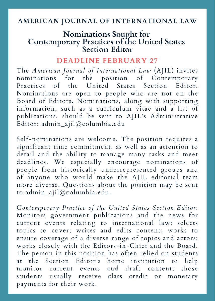 AJIL and AJIL Unbound tweet media