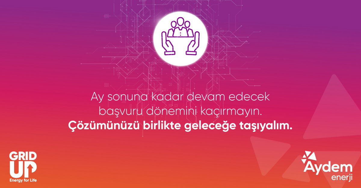 AydemEnerji's tweet photo. Elektrik dağıtım şirketlerimiz Adm Elektrik ve Gdz Elektrik iş birliğiyle hayata geçirilen GridUp Hızlandırma Programı için başvurular başladı.
Ay sonuna kadar devam edecek başvuru dönemini kaçırmayın!
#AydemEnerji #HayatİçinEnerji #GridUp https://t.co/q24bSW4rFa