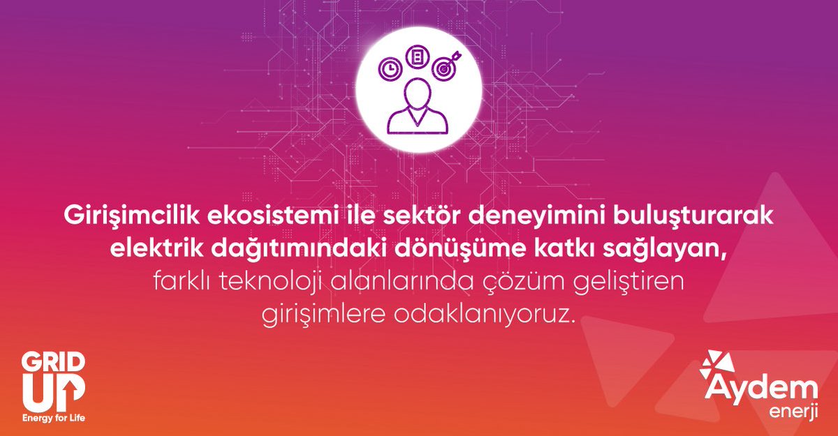 AydemEnerji's tweet photo. Elektrik dağıtım şirketlerimiz Adm Elektrik ve Gdz Elektrik iş birliğiyle hayata geçirilen GridUp Hızlandırma Programı için başvurular başladı.
Ay sonuna kadar devam edecek başvuru dönemini kaçırmayın!
#AydemEnerji #HayatİçinEnerji #GridUp https://t.co/q24bSW4rFa