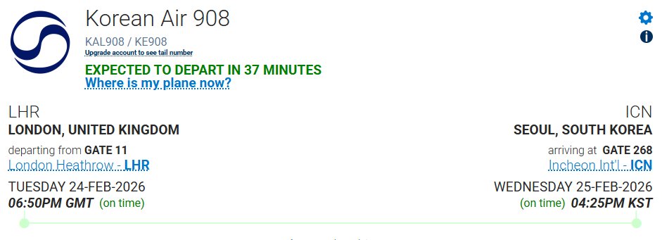260224 YoonA - London Heathrow Airport to Korea after Burberry Winter Show 2026
Have a safe flight, YoonA 🥹🩷
YoonA's estimated arrival time at Incheon Airport is 4.25 pm KST 🙏
📸 YoongYoongs_cn
#YoonA #윤아 #임윤아 #LimYoonA