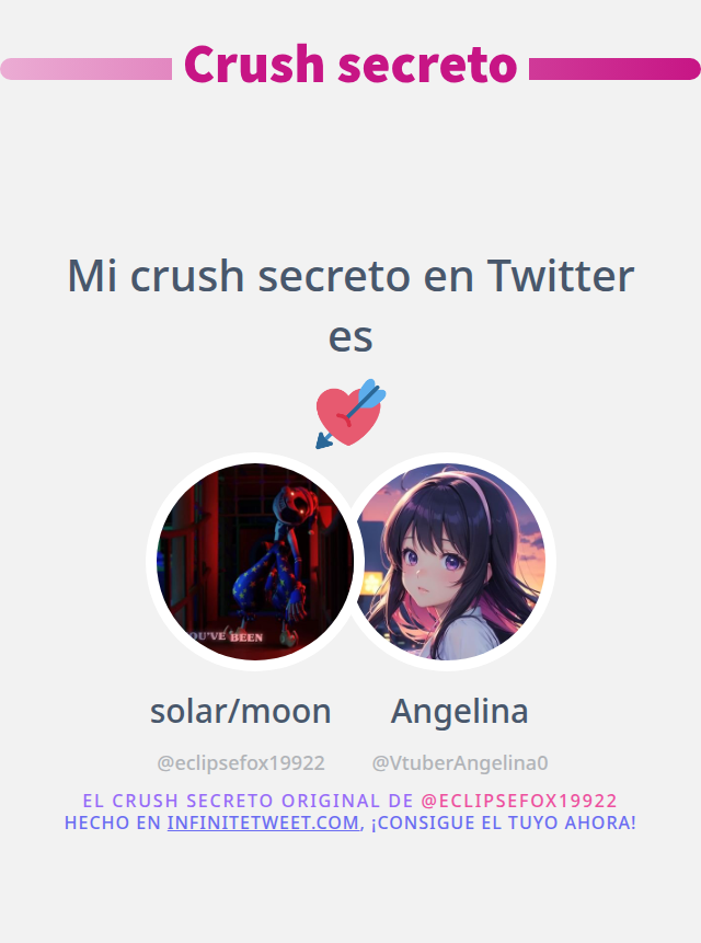 eclipsefox19922's tweet photo. Mi crush secreto en Twitter es @VtuberAngelina0

➡️ https://t.co/c1rfY8ydAF https://t.co/0XSLSa1cgi