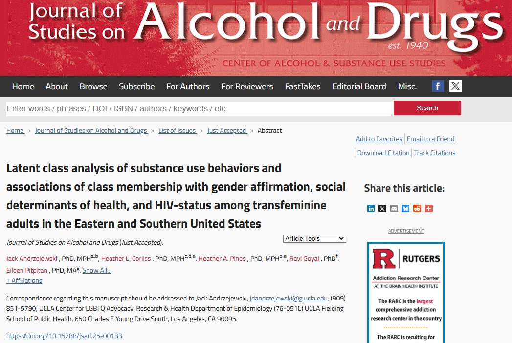 Journal of Studies on Alcohol and Drugs tweet media