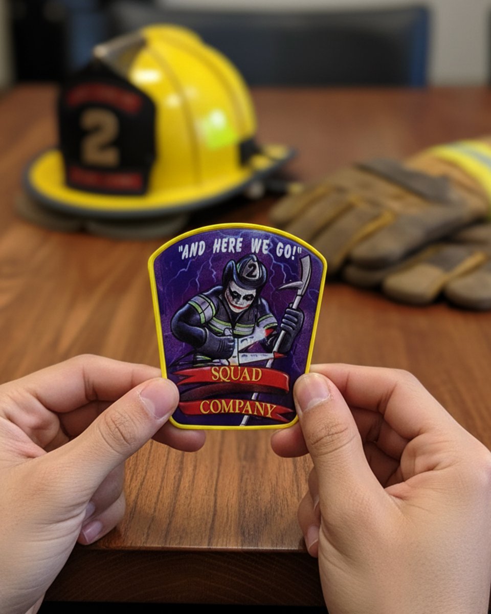 thepatchio's tweet image. 🔥 Squad 2 energy ⚡️
Premium PVC patch with UV print for ultra-sharp details &amp;amp; bold colors that pop. Built to stand out.

#FirefighterLife #PVCPatch #CustomPatches #MoralePatch #PatchGame #ThePatchio