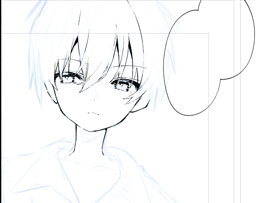 クリスタが突然落ちて最初から線画😐 