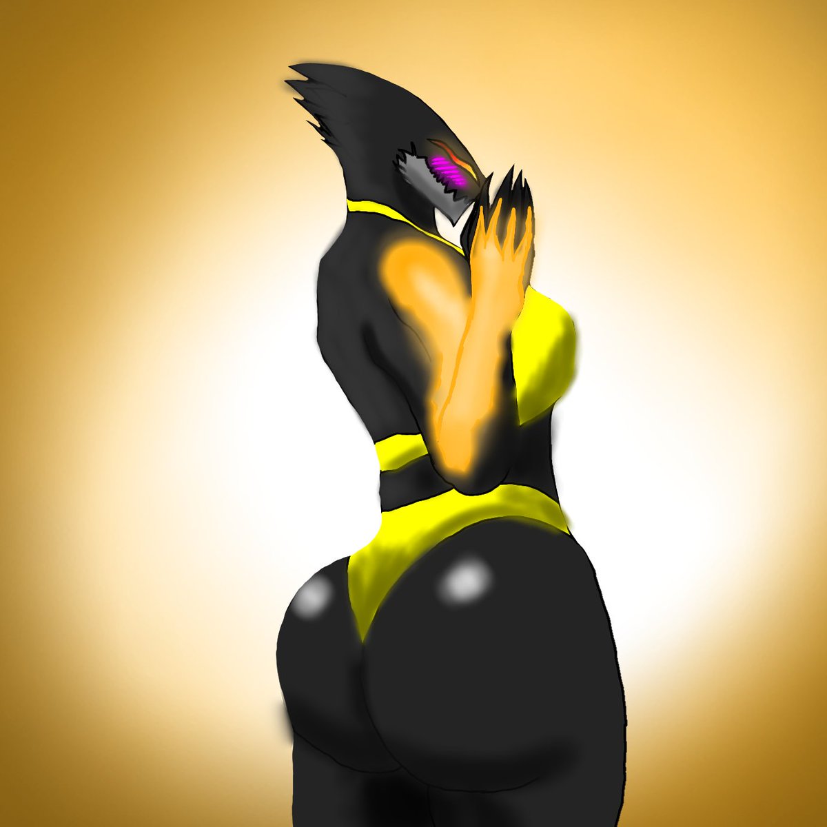 T0xicFireMC's tweet photo. Muto Prime showing off her cake 🍰. I couldn't get Kirita to work so I'm going back to IbisPaint. More kajiu SFW coming soon. #mutoprime #monsterverse #Godzilla #SFW #anthro https://t.co/wCQk2niII3