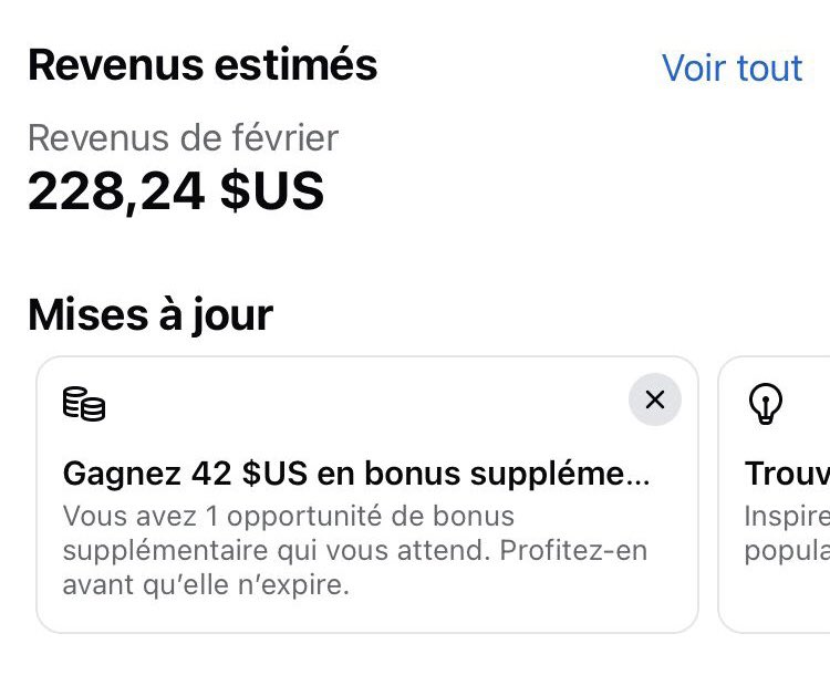 Voici ce que j’ai gagné 💰 sur Facebook avec 2 millions de vues en 2 semaines, sans vidéos, sans lives, juste en postant des tweets retravaillés et du texte. 🚀🤝