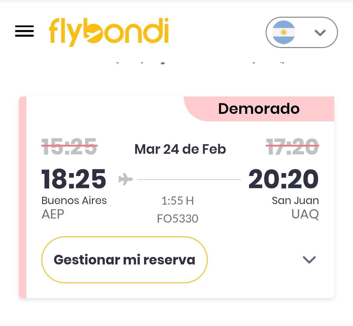 NicolasDojman's tweet photo. nunca tuve que viajar por una línea aérea más de mierda que @flybondioficial . 
esperando que la empresa se vaya a pique y lamentándolo por los empleados. en AEP todos sus vuelos demorados o cancelados. @ANACargentina #lowcost https://t.co/JoQxDTYhkR