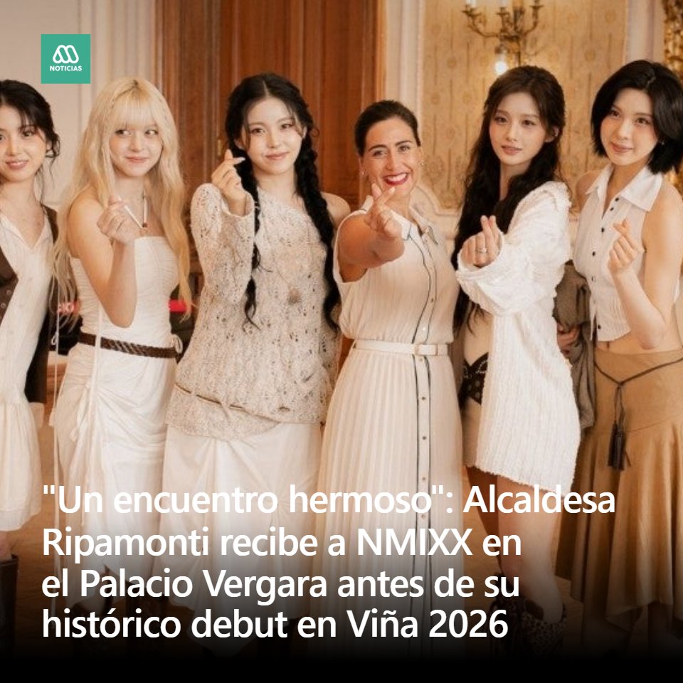 Las integrantes de NMIXX visitaron el Palacio Vergara invitadas por la alcaldesa Macarena Ripamonti antes de su debut en el Festival de Viña 2026, donde marcarán un hito como la primera banda de K-pop en el certamen.