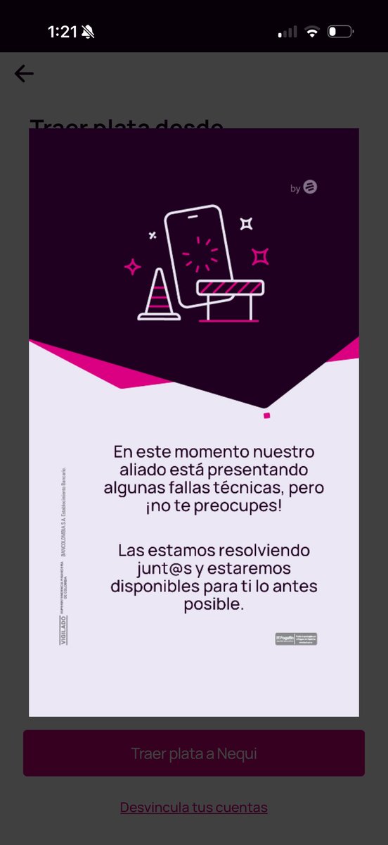 felixymm's tweet photo. @Nequi Hola @Nequi, @Bancolombia su servicio sigue caído 

Ayuda por favor https://t.co/3aN6bHGpxF