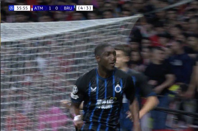 Joel Ordonez scored a header to get the equalizer for Club Brugge

Atletico Madrid 1:1 Club Brugge