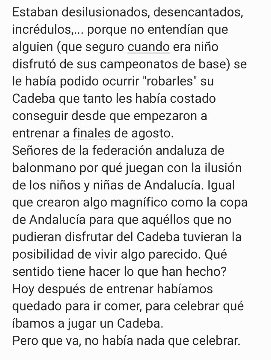 curro_bm3's tweet photo. Día triste para el balonmano base andaluz. 
Y no por los condicionantes deportivos, que esos también lo tendrán que defender a quienes corresponda. https://t.co/rqVHWZOZZJ