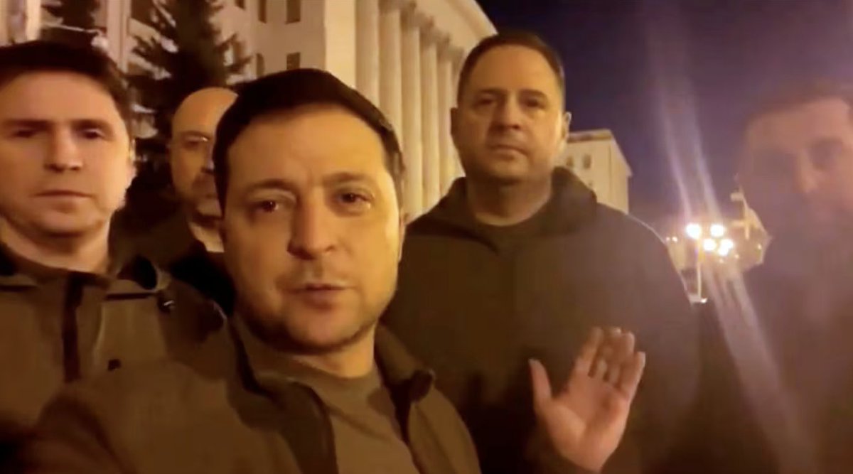 4 years later, <a href="/ZelenskyyUa/">Volodymyr Zelenskyy / Володимир Зеленський</a> is still standing.  An amazing achievement!  #SlavaUkraini!