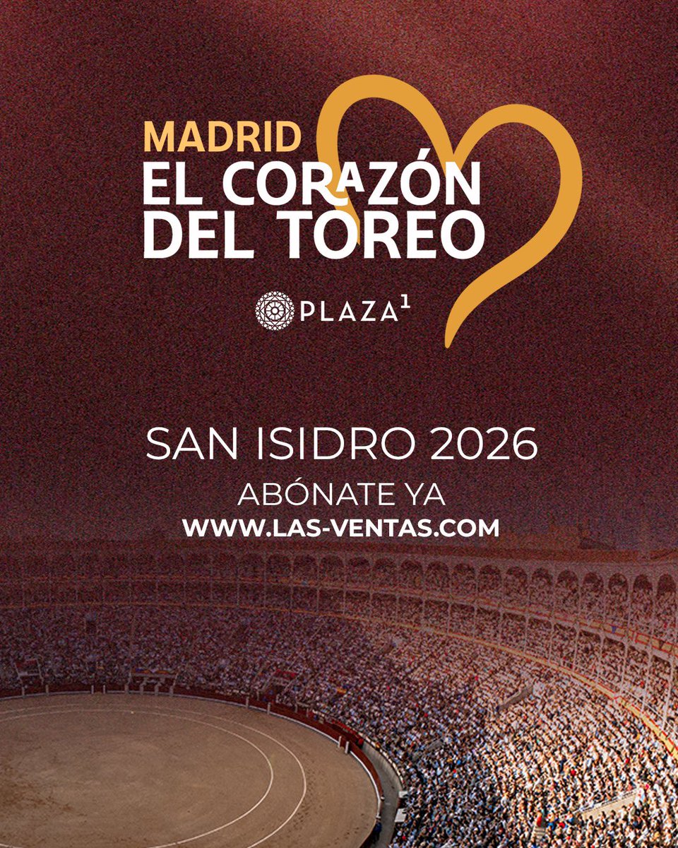 🎶Reencuentros, amigos y conversación. Tendido que aplaude y un grito de olé. 🔴🔔¡Renueva o consigue ya tu nuevo abono de #SanIsidro2026! ¡Hasta el 2 de marzo!

📍Taquillas de lun. a vie. de 10 a 14 y de 17 a 20h. Sáb. y dom. de 10 a 14h.
📲 las-ventas.com